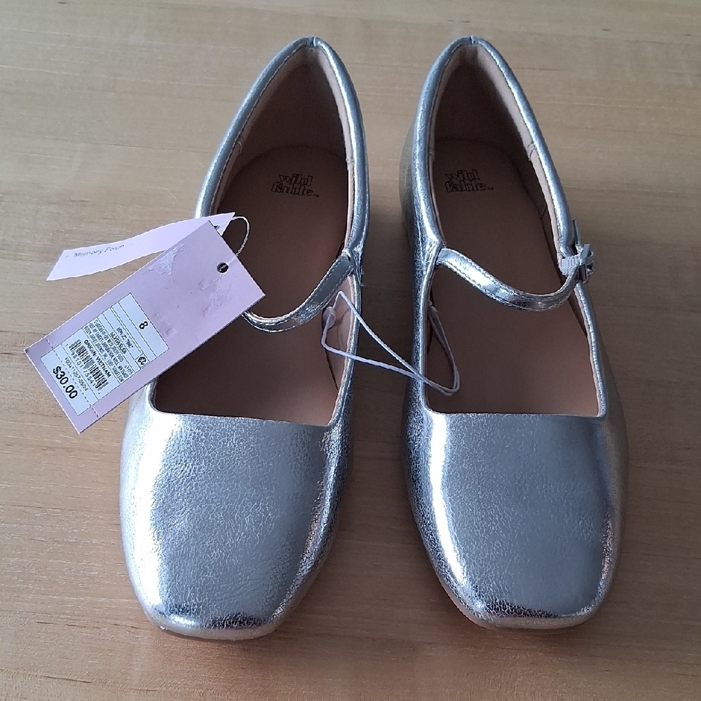 Kid's Silver Mary Jane Shoes by Cat & Jack